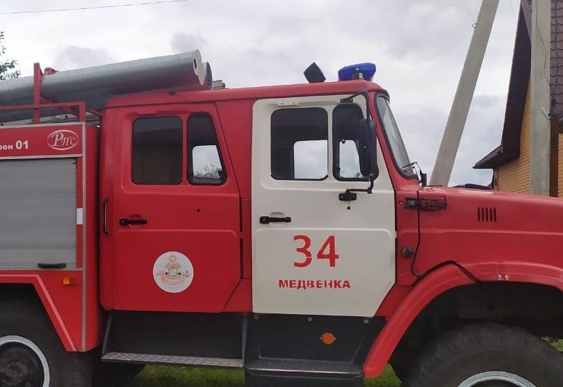 Пожар в с. 1-е Панино Медвенского района